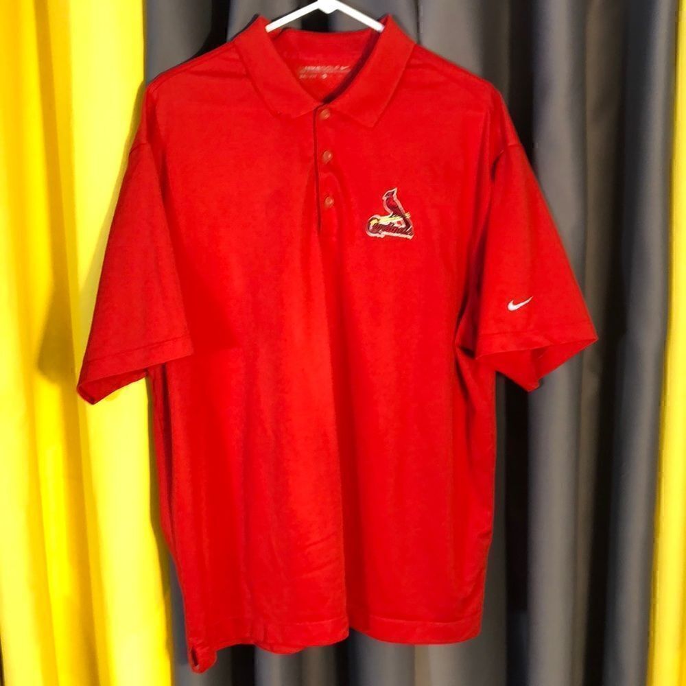 Nike Golf St Louis Cardinals Polo Shirt Mens XL Dri Fit